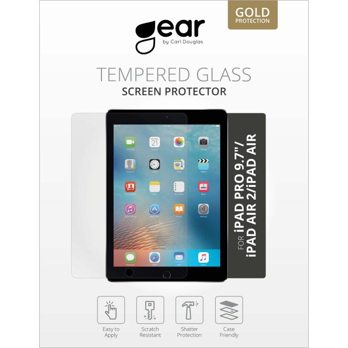 UTGATT1 - GEAR Härdat Glas 2.5D iPad Air/Air2/New/Pro 9,7