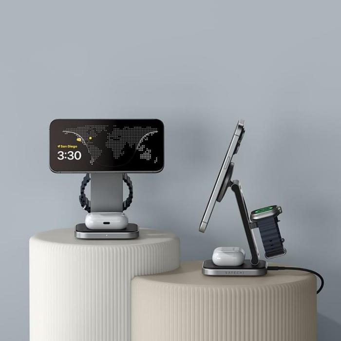 Satechi - Satechi 3-in-1 Trådlös Laddare Qi2 Vikbar
