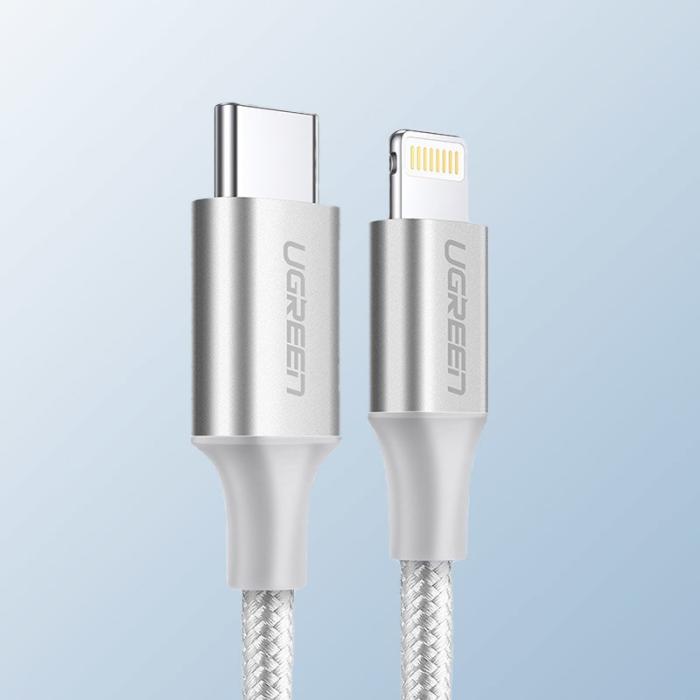 Ugreen - UGreen USB-C till Lightning MFI Kabel 1 m 3 A 36 W Silver