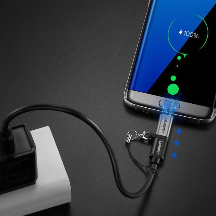 Ugreen - UGreen USB-C micro USB adapter Grå