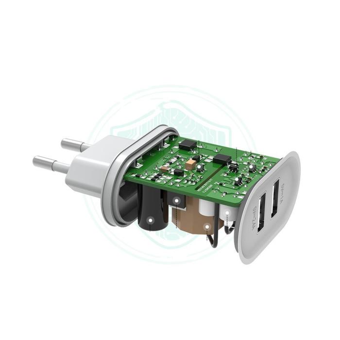 UTGATT1 - UGreen Väggladdare 2x USB 3,4 A Vit