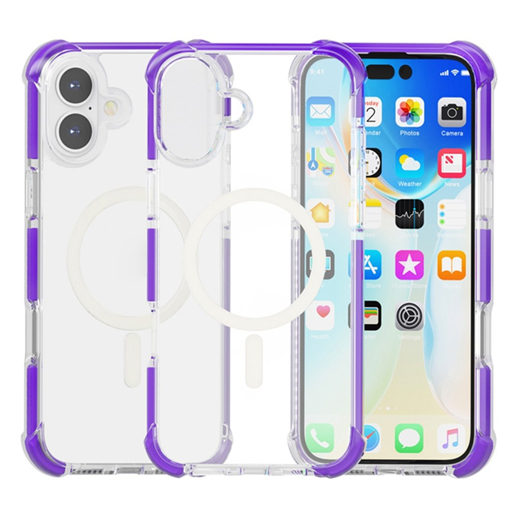 iPhone 17 Mobilskal MagSafe Förstärkta Hörn Acrylic - Lila | 2353 | AlltMobil