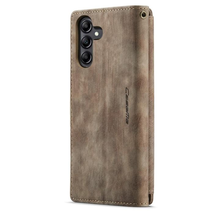 Caseme - CASEME Galaxy A24 4G Plånboksfodral C30 Zipper - Brun