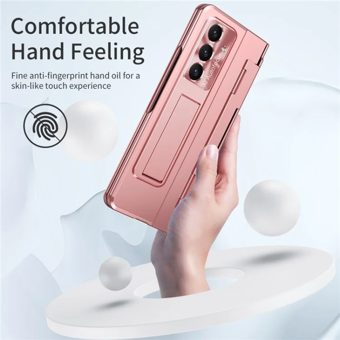 A-One Brand - Galaxy Z Fold 7 5G Mobilskal med Skärmskydd Hinge - Rosa