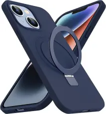 A-One Brand - Mobilskal till iPhone 13 Magsafe Liquid Silikon - Marinbl&aring;