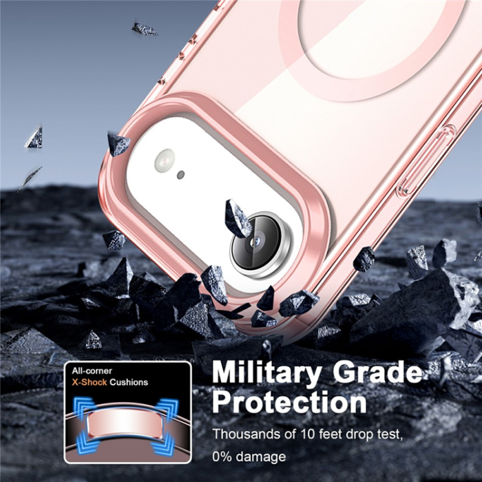 A-One Brand - iPhone Air Mobilskal MagSafe med PET Skärmskydd - Rosa