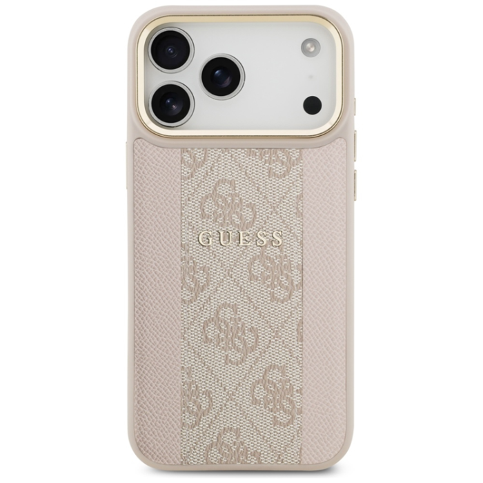 Guess - Guess iPhone 17 Pro Max Mobilskal Magsafe Stripe - Rosa