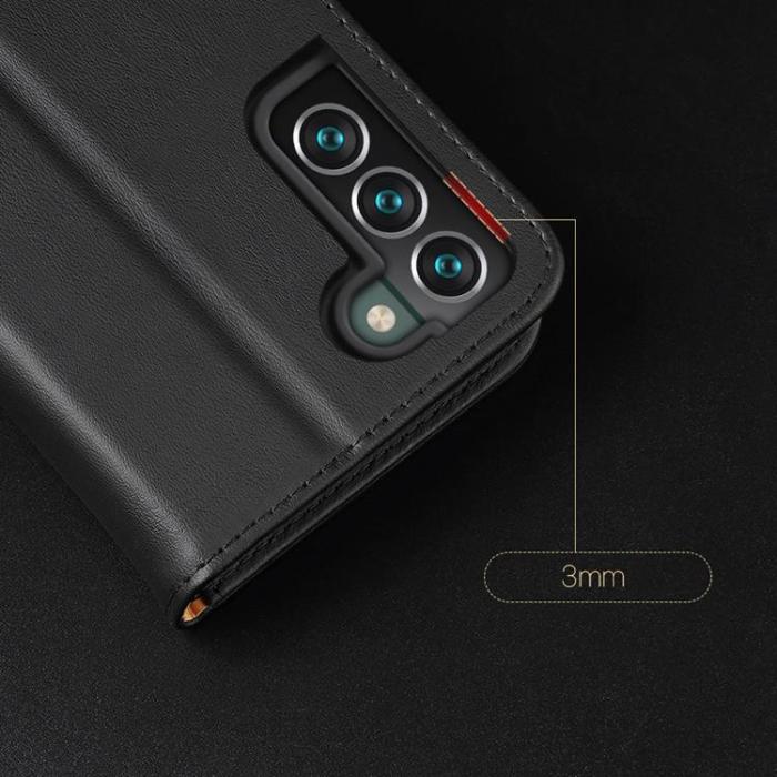 Dux Ducis - Dux Ducis Hivo Äkta Läder Fodral Galaxy S22 Plus - Svart