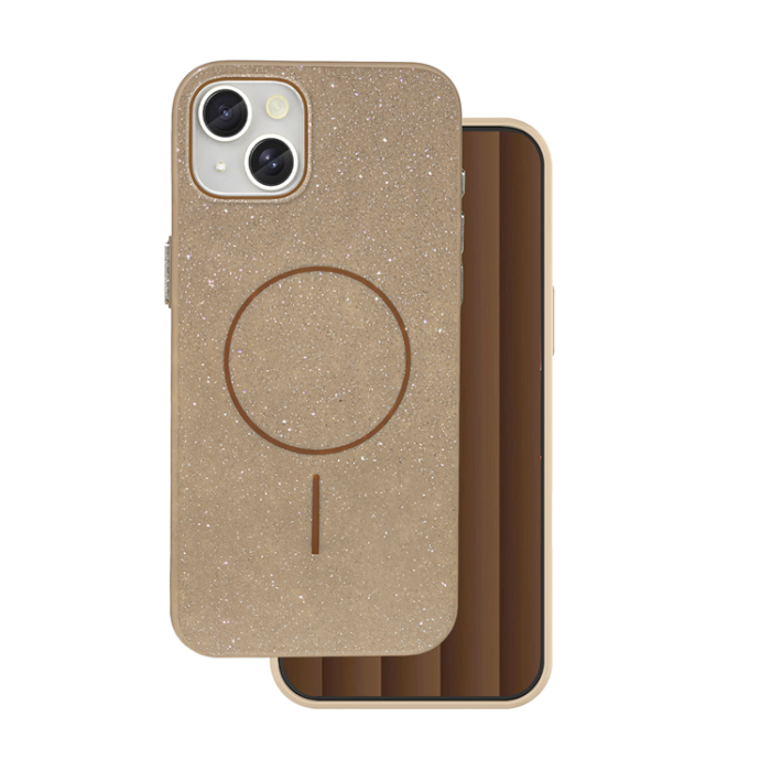 OEM - iPhone 13 Mobilskal MagSafe Glitter Thin - Brun