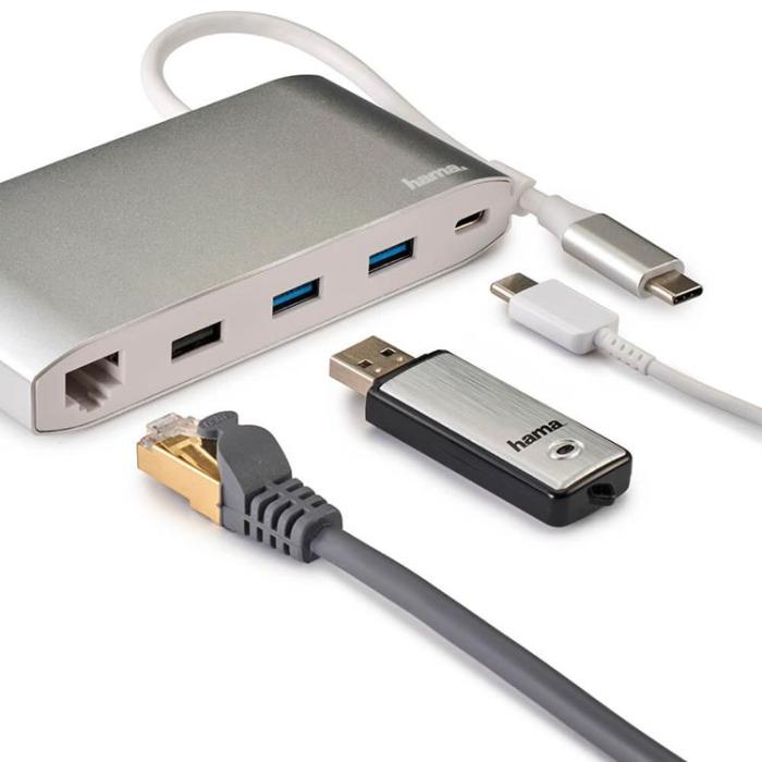 UTGATT1 - Hama USB-C Hubb Multiport 8 Portar