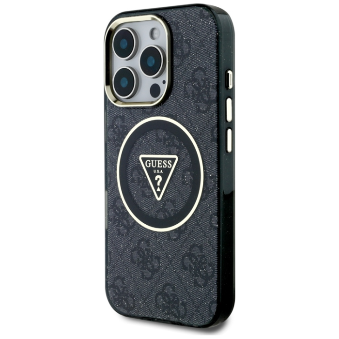 Guess - Guess iPhone 16 Pro Mobilskal Magsafe Glitter - Svart