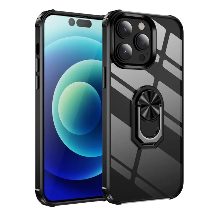 Taltech - iPhone 14 Pro Max Mobilskal Korthållare - Svart