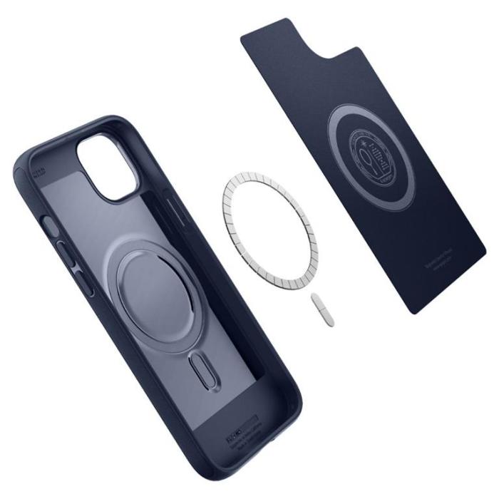 Spigen - Spigen iPhone 14 Plus Magsafe Skal Mag Armor - Marinblå