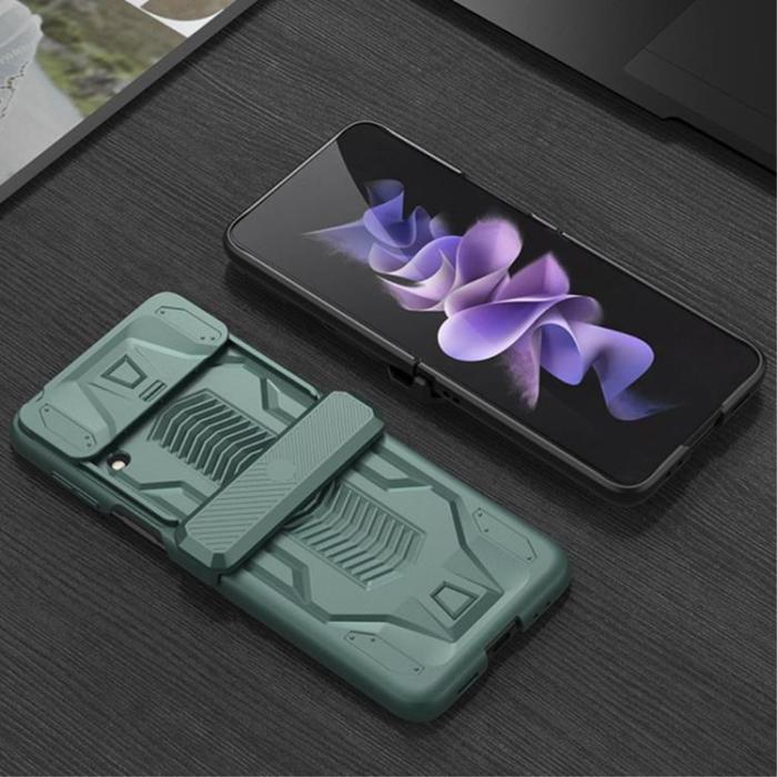 GKK - GKK Galaxy Z Flip 3 5G Skal Camshield - Svart