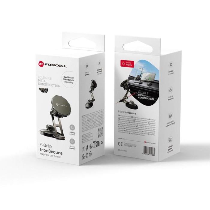 Forcell - Forcell Bilhållare MagFlex Magsafe F-Grip IronSecure - Svart