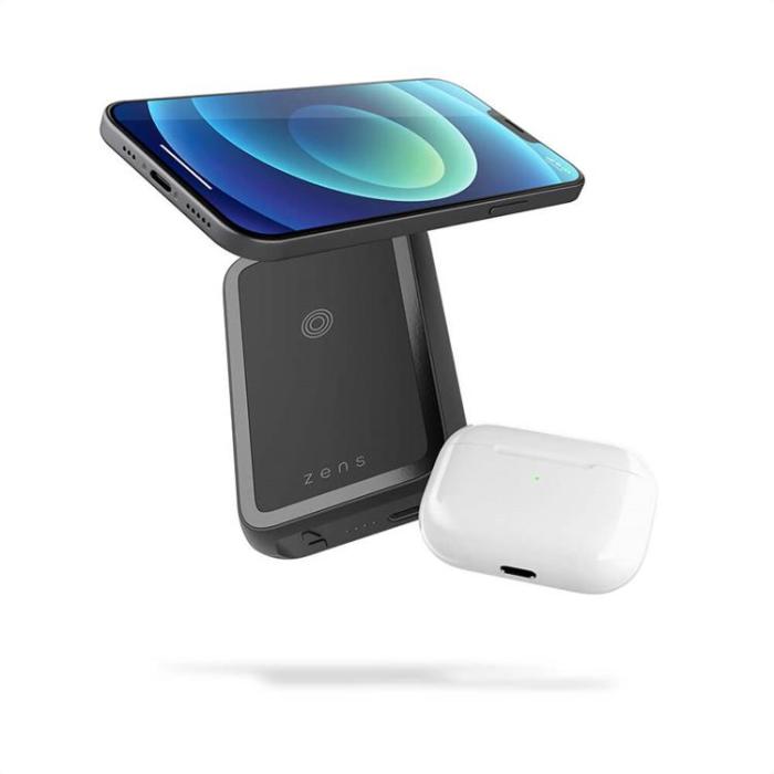 ZENS - ZENS Magnetisk Magsafe Qi Powerbank Dubbelsidig 4000 mAh - Svart