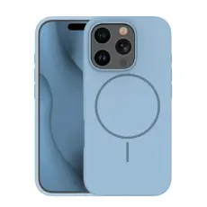 OEM - iPhone 16 Pro Mobilskal MagSafe Silikon Thin - Ljusblått
