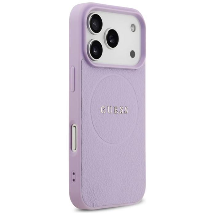 Guess - Guess iPhone 17 Pro Mobilskal MagSafe Grained Ring - Lila