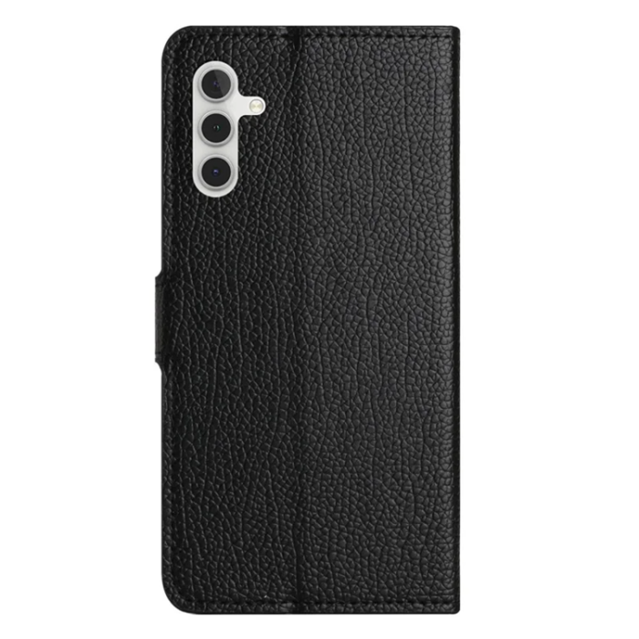 A-One Brand - Plånboksfodral För Galaxy A14 5G/4G Litchi Texture - Svart