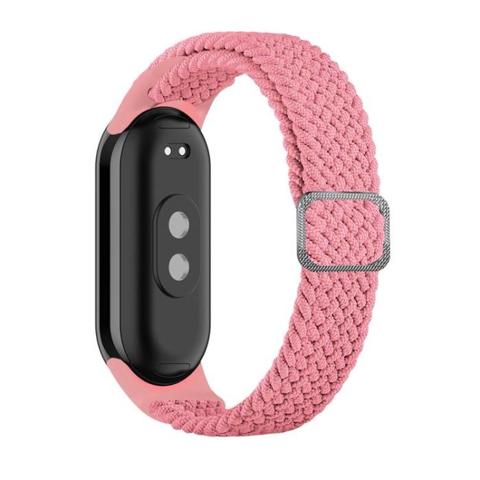 UTGATT - Xiaomi Mi Band 8 Armband Braided Strap Fabric - Rosa