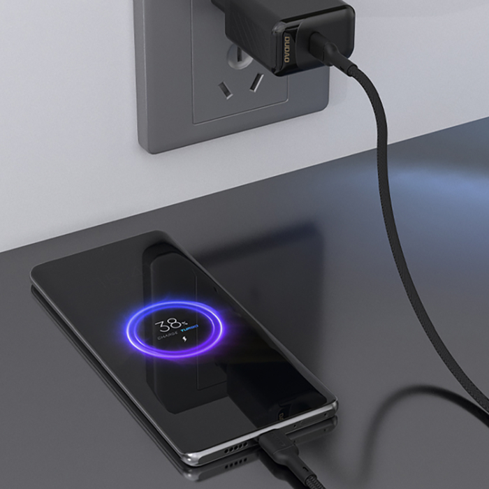 Dudao - Dudao USB-C - USB-C 65W Kabel 2m L9C - Svart