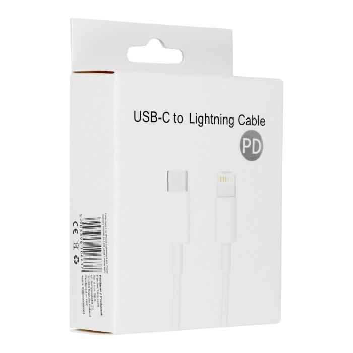 Forcell - USB-C till Lightning kabel PD 20W 3A C291 1m - Vit BOX