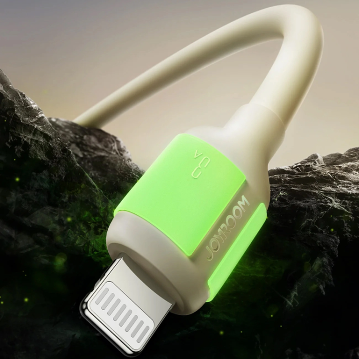 Joyroom - Joyroom USB-A Till Lightning Kabel 3A 1.2m - Beige