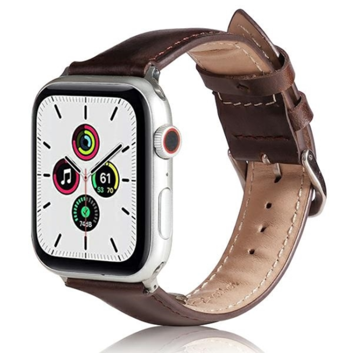 Beline - Beline Apple Watch (42/44/45/49mm) Armband Läder - Brun