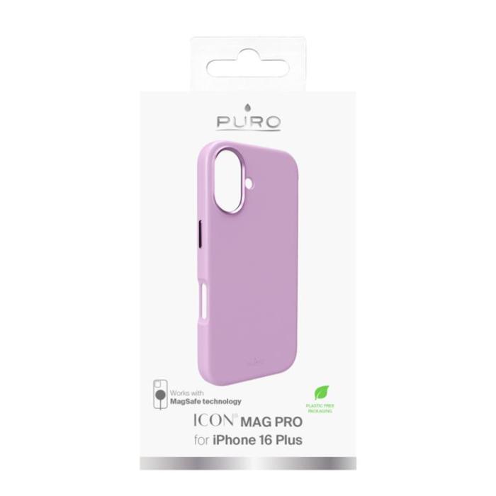 Puro - Puro iPhone 16 Plus Mobilskal Magsafe Icon Pro Silikon - Rosa