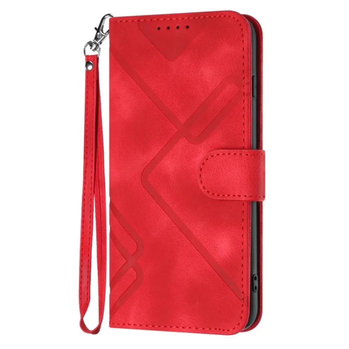 A-One Brand - iPhone 17 Pro Max Plånboksfodral Line - Röd