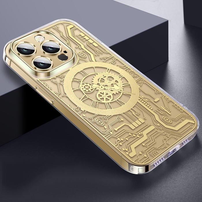 A-One Brand - iPhone 14 Mobilskal Magsafe Mechanical - Guld