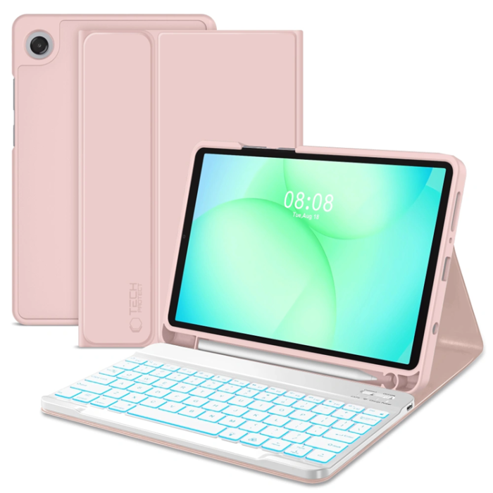 Tech-Protect - Tech-Protect Galaxy Tab A9 Fodral med Tangentbord - Rosa