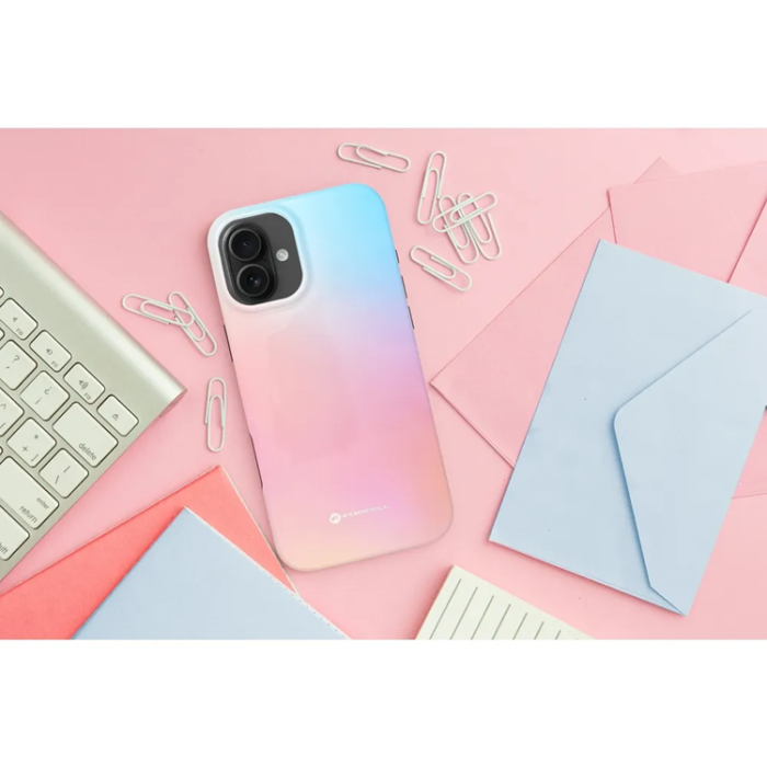 Forcell - Forcell iPhone 15 Plus Mobilskal MagSafe Mirage - Rosa/Blå
