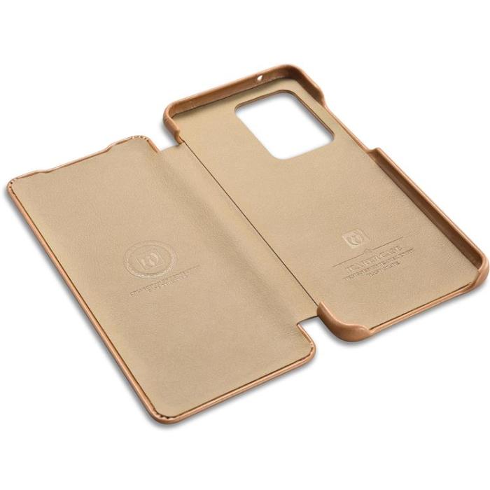 UTGATT1 - iCarer Galaxy S20 Ultra 4G/5G Fodral Vintage Äkta Läder - Guld