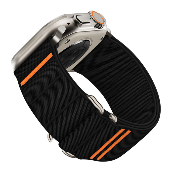 Tech-Protect - Tech Protec Apple Watch (44/45/46/49mm) Armband Nylon Slip - Svart