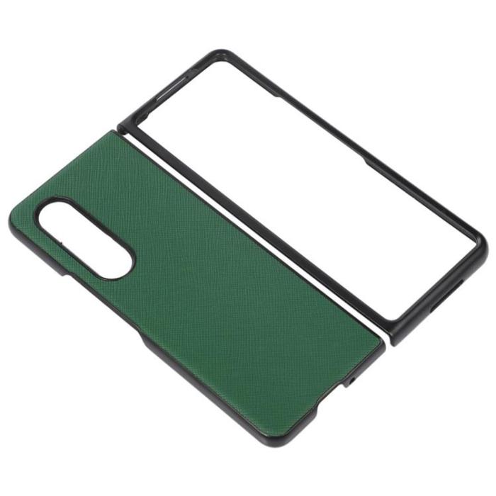OEM - Galaxy Z Flip 4 Skal Cross Texture - Grön