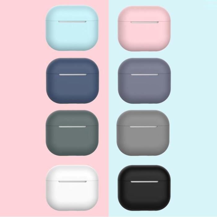 OEM - AirPods 3 Skal Soft Silicone Hörlurar - Blå