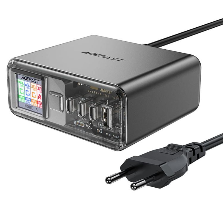 Acefast Z4 PD 218W GaN 3 x USB-C + USB-A Hubba - Grå | 505295 | AlltMobil