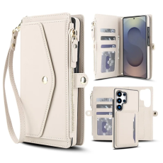A-One Brand - Galaxy S25 Ultra Plånboksfodral MagSafe Detachable - Vit