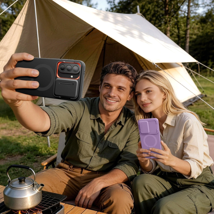 Tech-Protect - Tech-Protect Mobilskal För Galaxy A57 MagSafe Kevlar Aura - Violet