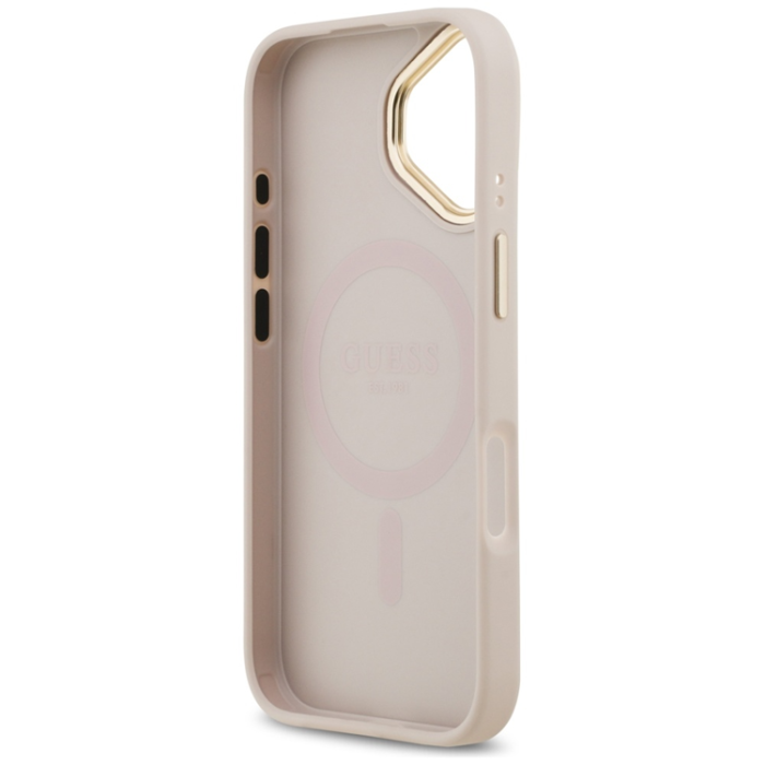 Guess - Guess iPhone 17 Mobilskal Magsafe Peony Hot Stamp - Rosa