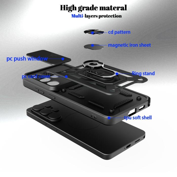 OEM - Mobilskal till Samsung Galaxy S26 Ultra Plast Kickstand - Guld