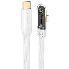 USAMS - USAMS Vinklad kabel USB-C&ndash;Lightning 20W 1,2m (US-SJ583) - Vit