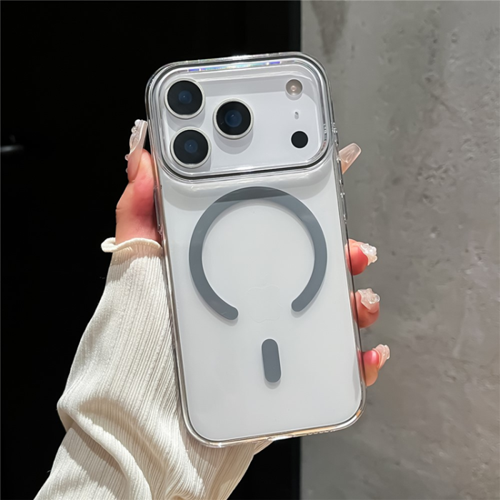 A-One Brand - iPhone 17 Pro Mobilskal MagSafe TPU + PC - Titanium Grå