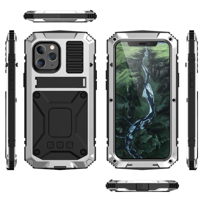 R-JUST - R-JUST Mobilskal till iPhone 12 Pro Max Shockproof Silver Dustproof Waterproof