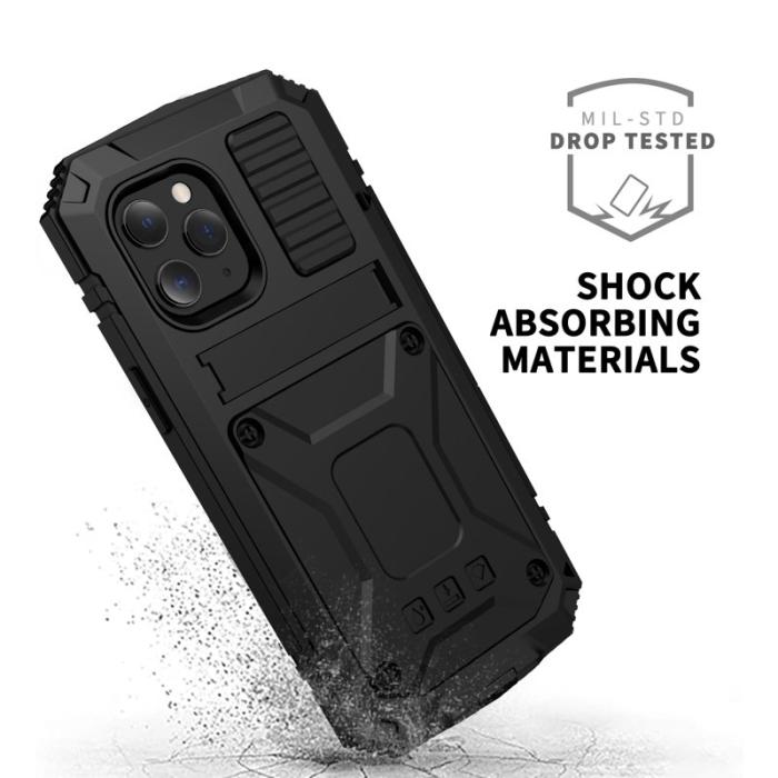 R-JUST - R-JUST Mobilskal till iPhone 12 Pro Max Shockproof Svart