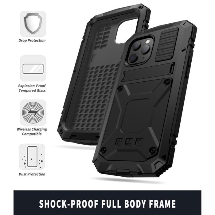 R-JUST - R-JUST Mobilskal till iPhone 12 Pro Max Shockproof Svart
