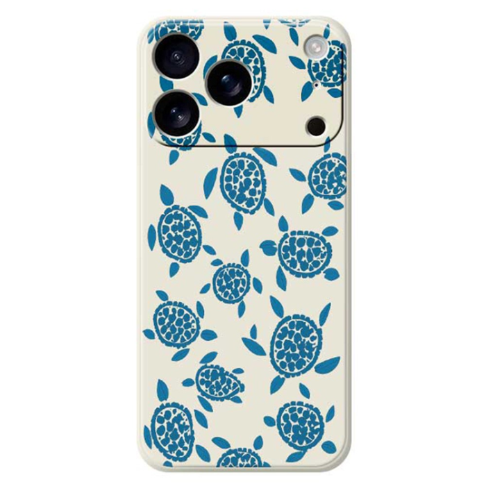 A-One Brand - iPhone 17 Pro Max Mobilskal Turtle Pattern Straight Edge - Beige