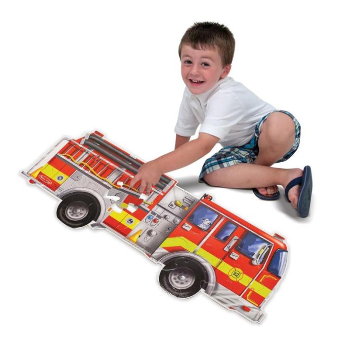 MND - MND 24 Pcs Floor Puzzle Giant Fire Engine