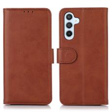 OEM - Pl&aring;nboksfodral f&ouml;r Samsung Galaxy S26 Plus Konstl&auml;der med st&auml;ll - Brun